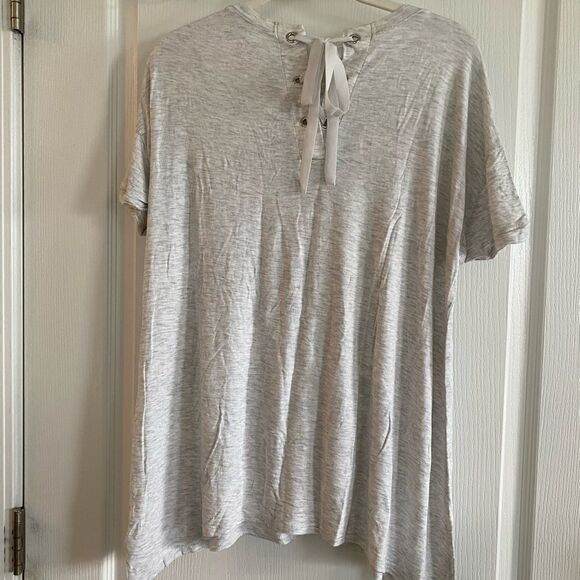 Girls Justice 18/20  "good vibes" lace up shirt nwot - Picture 2 of 11